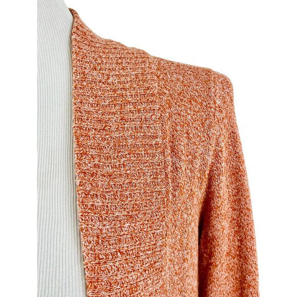 Urban Outfitters Burnt Orange Open Front Ribbed Knit Cardigan Sweater • Cozycore - Picture 4 of 15